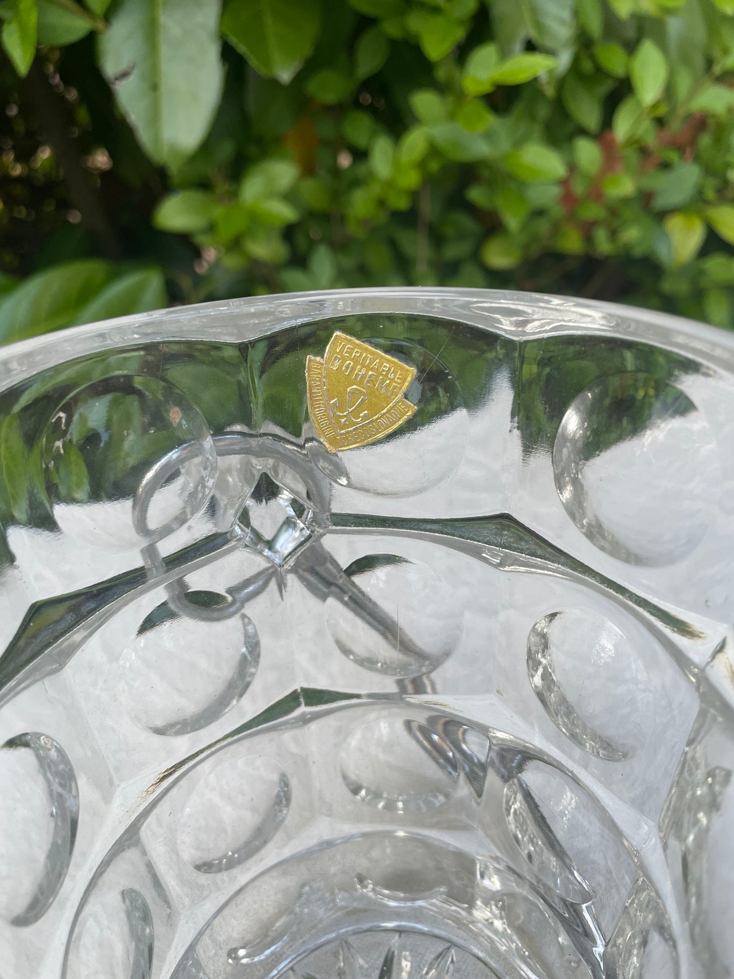 Small glass ice bucket