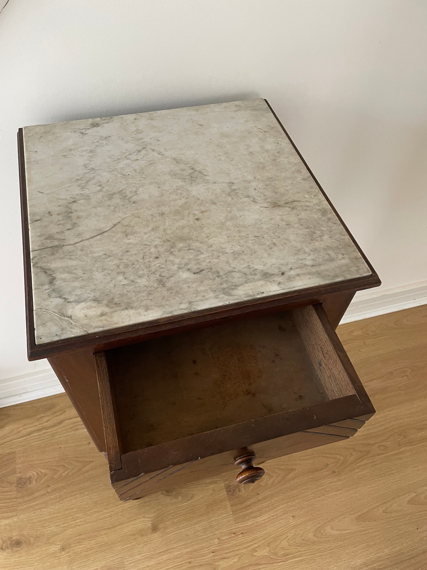 Antique French cabinet with marble top