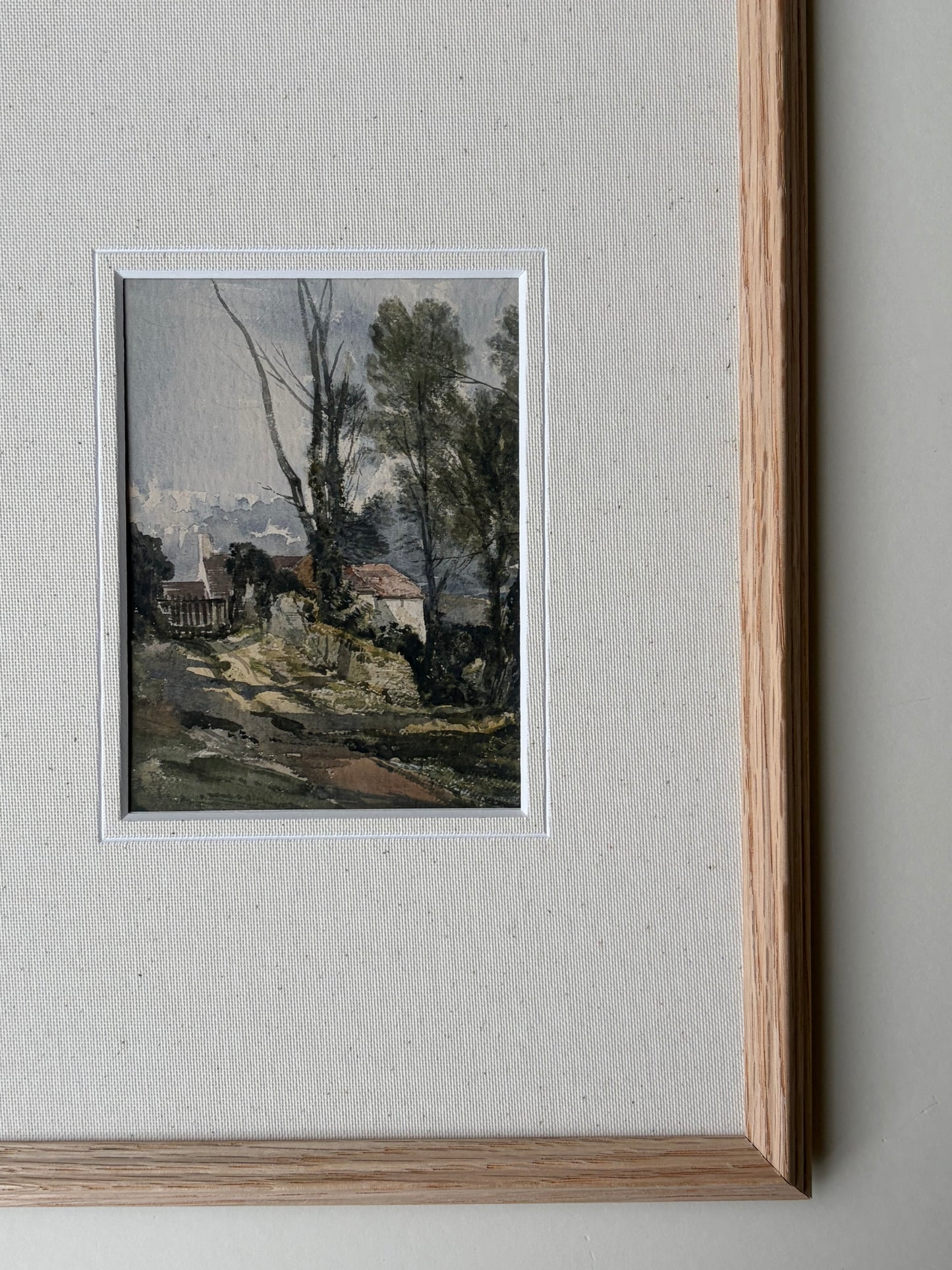 Framed country house and lane