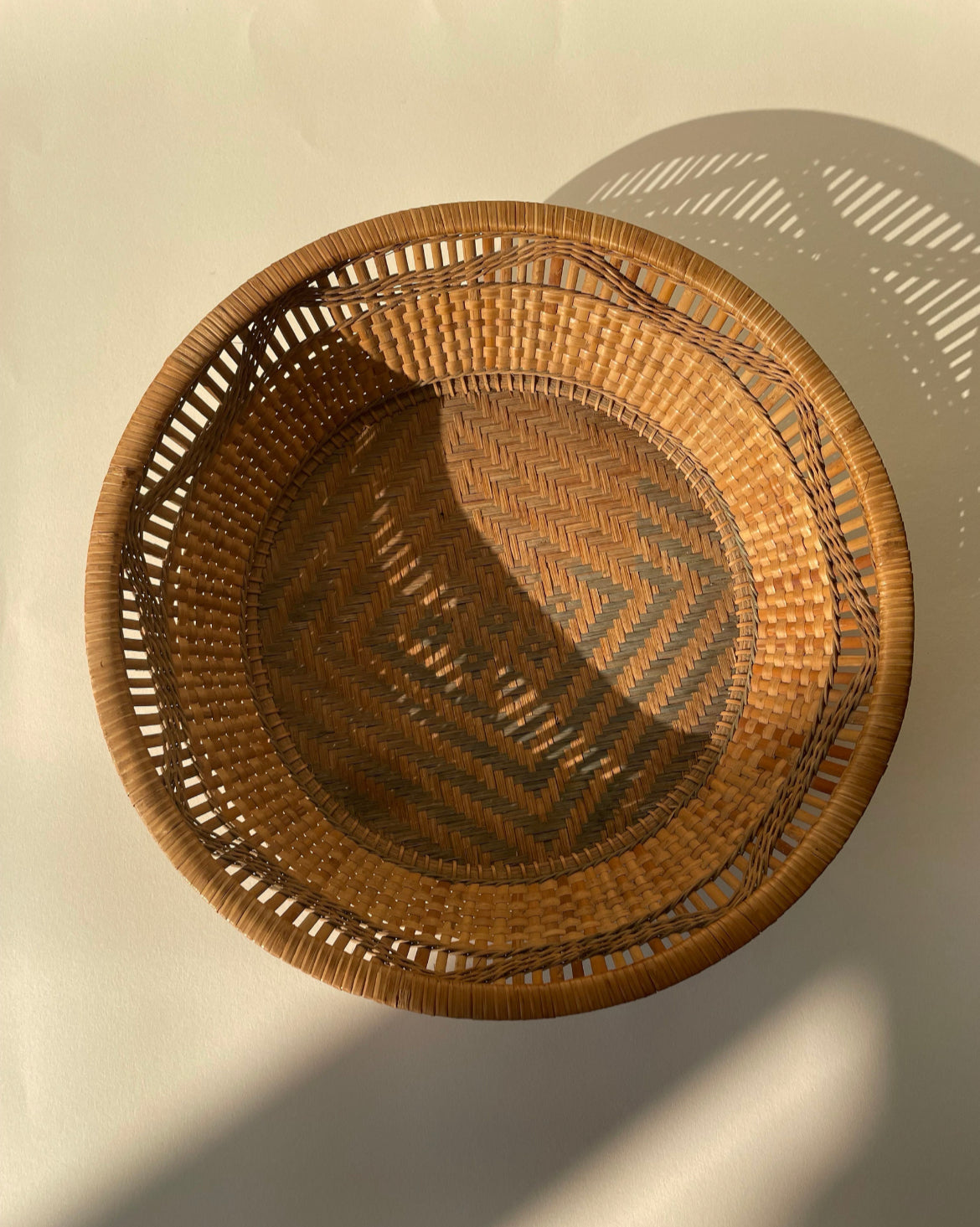 Hand woven decorative basket