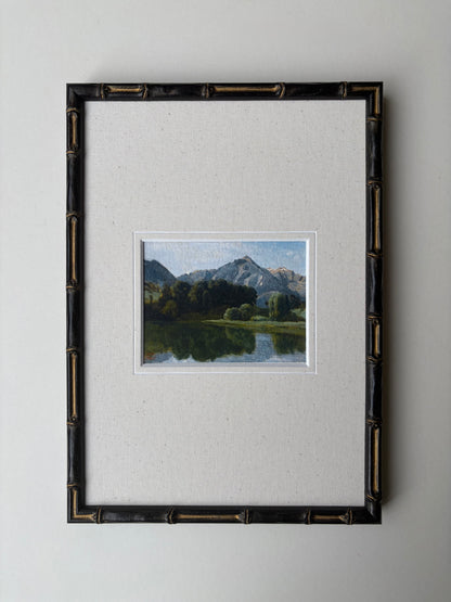 Framed mountain landscape