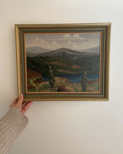 Mountain landscape oil painting by Sven Schützer-Branzén