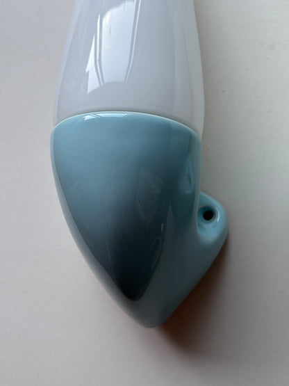 Pair of Sigvard Bernadotte blue ceramic wall lights