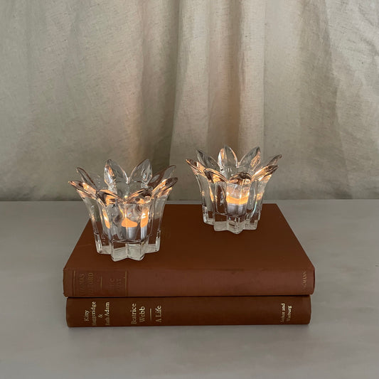 Crystal Italian glass tealight holders