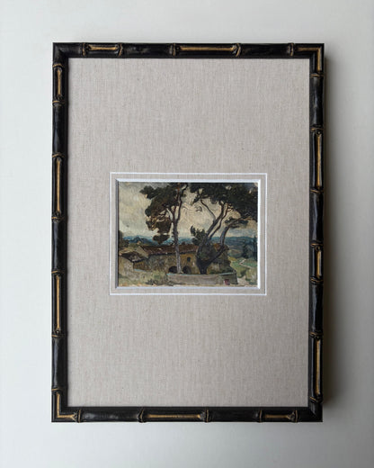 Framed Italian landscape with mount