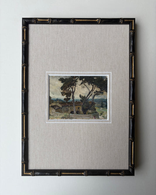 Framed Italian landscape with mount
