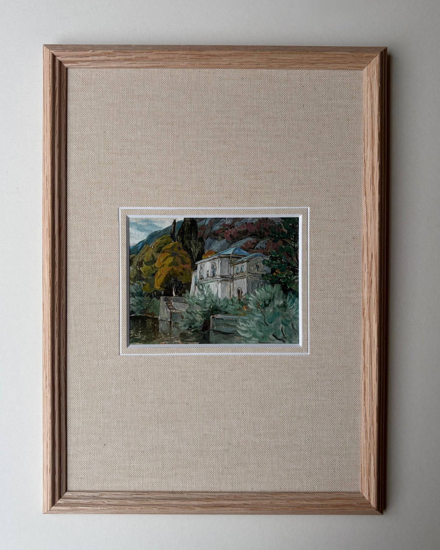 Framed Lake Como landscape with mount