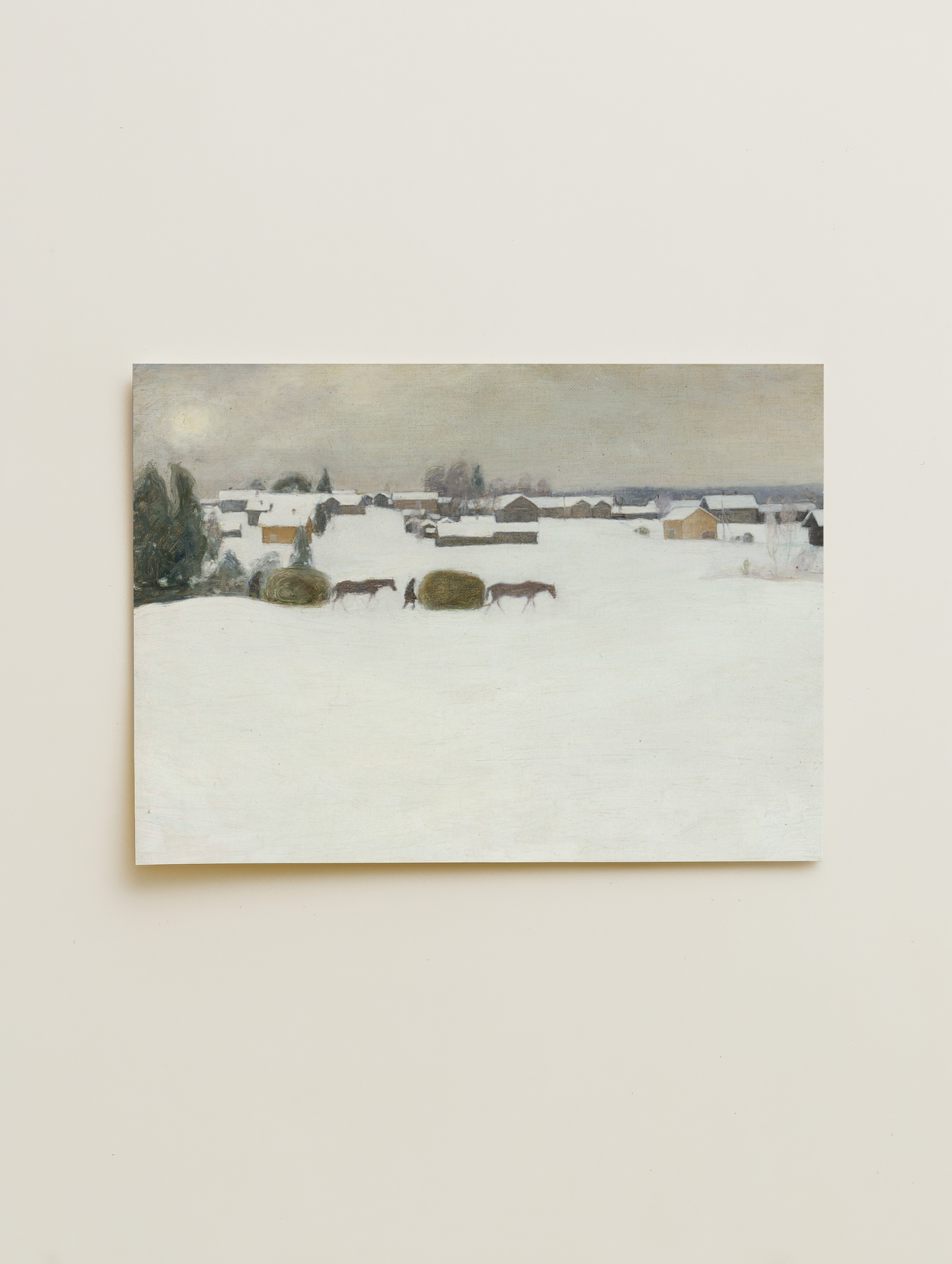 Horse and hay on a winter's day