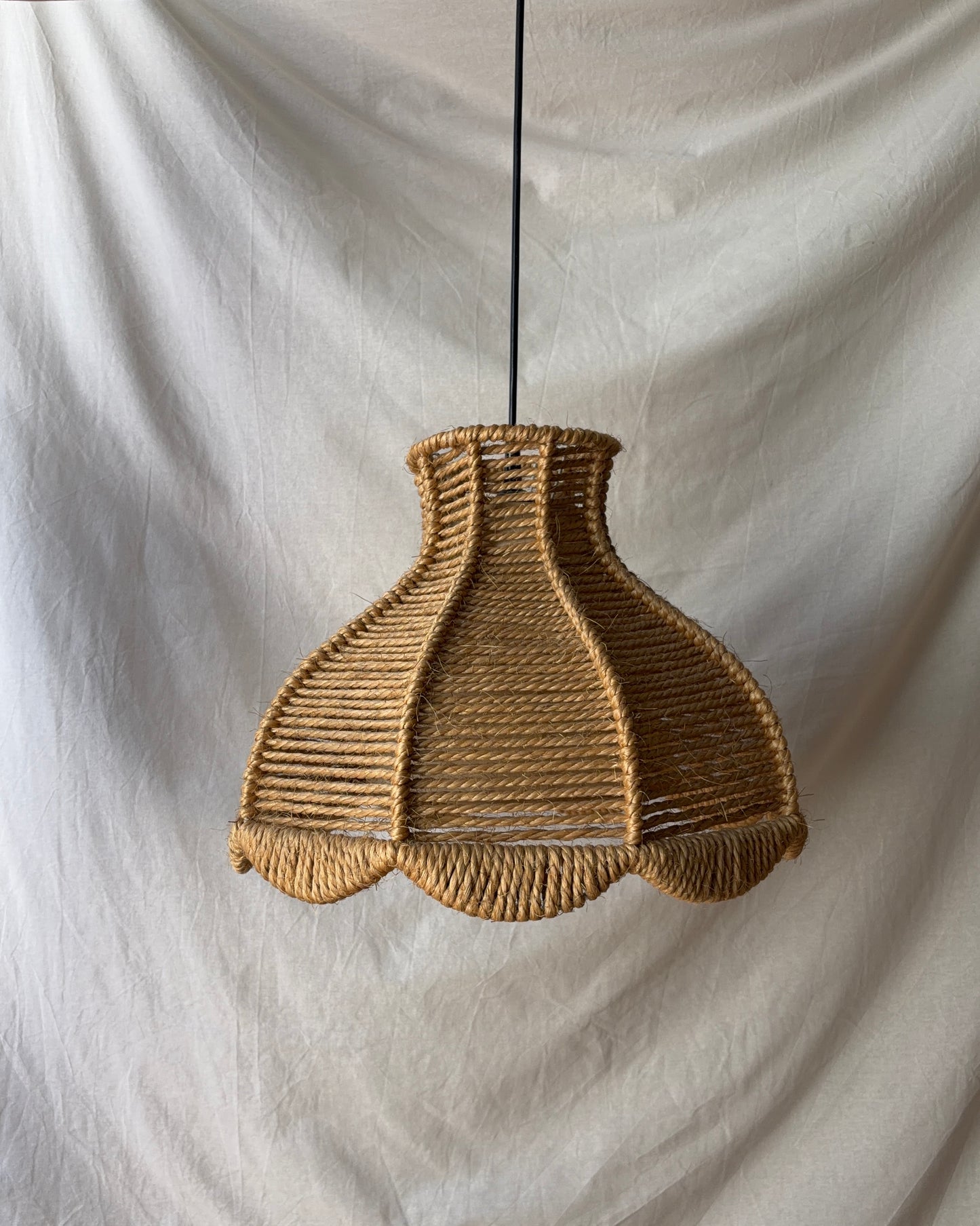 Vintage rope pendant lampshade
