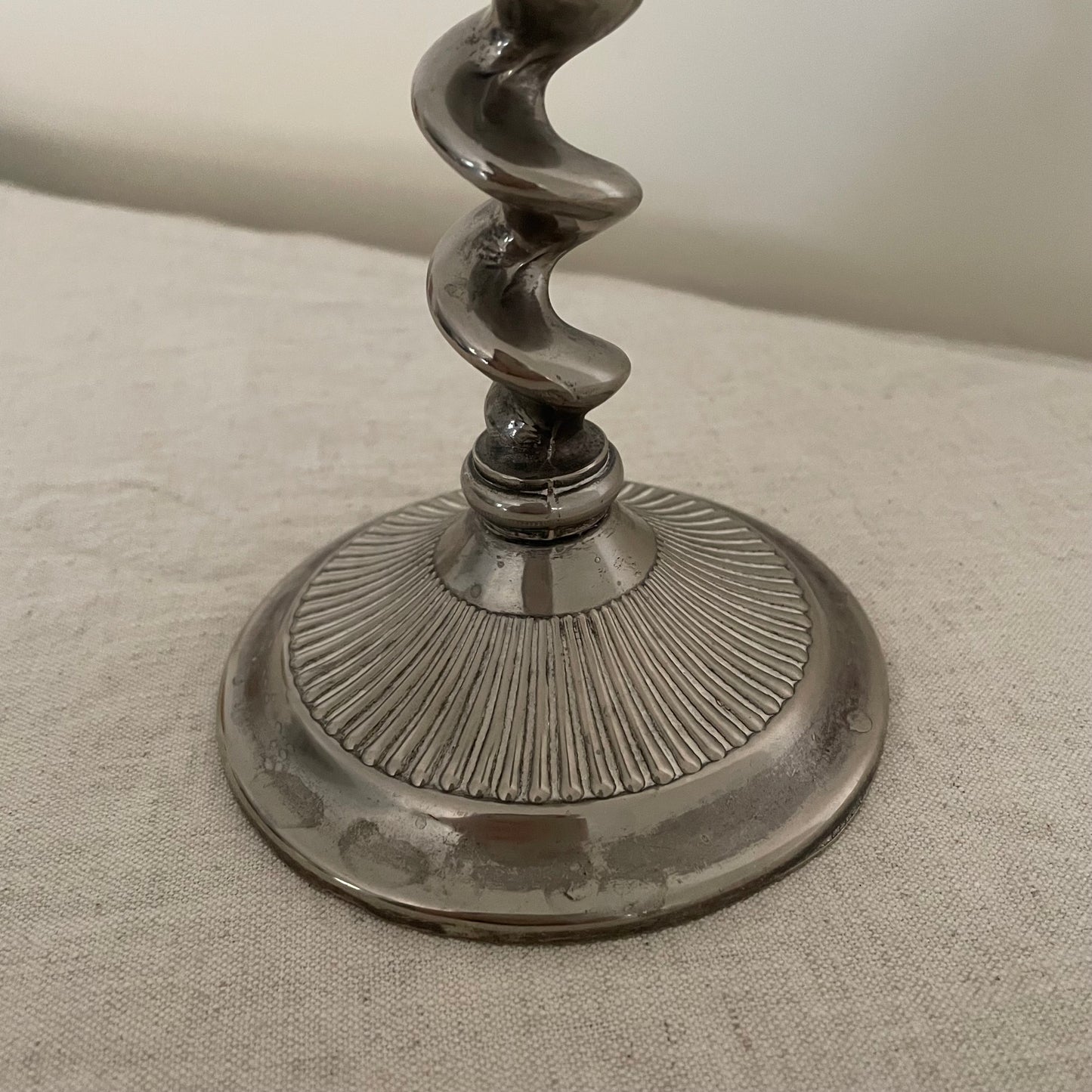 Barley twist candlestick holder
