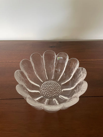 Dartington crystal glass flower bowl