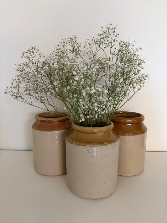 Vintage salt glazed stone pot