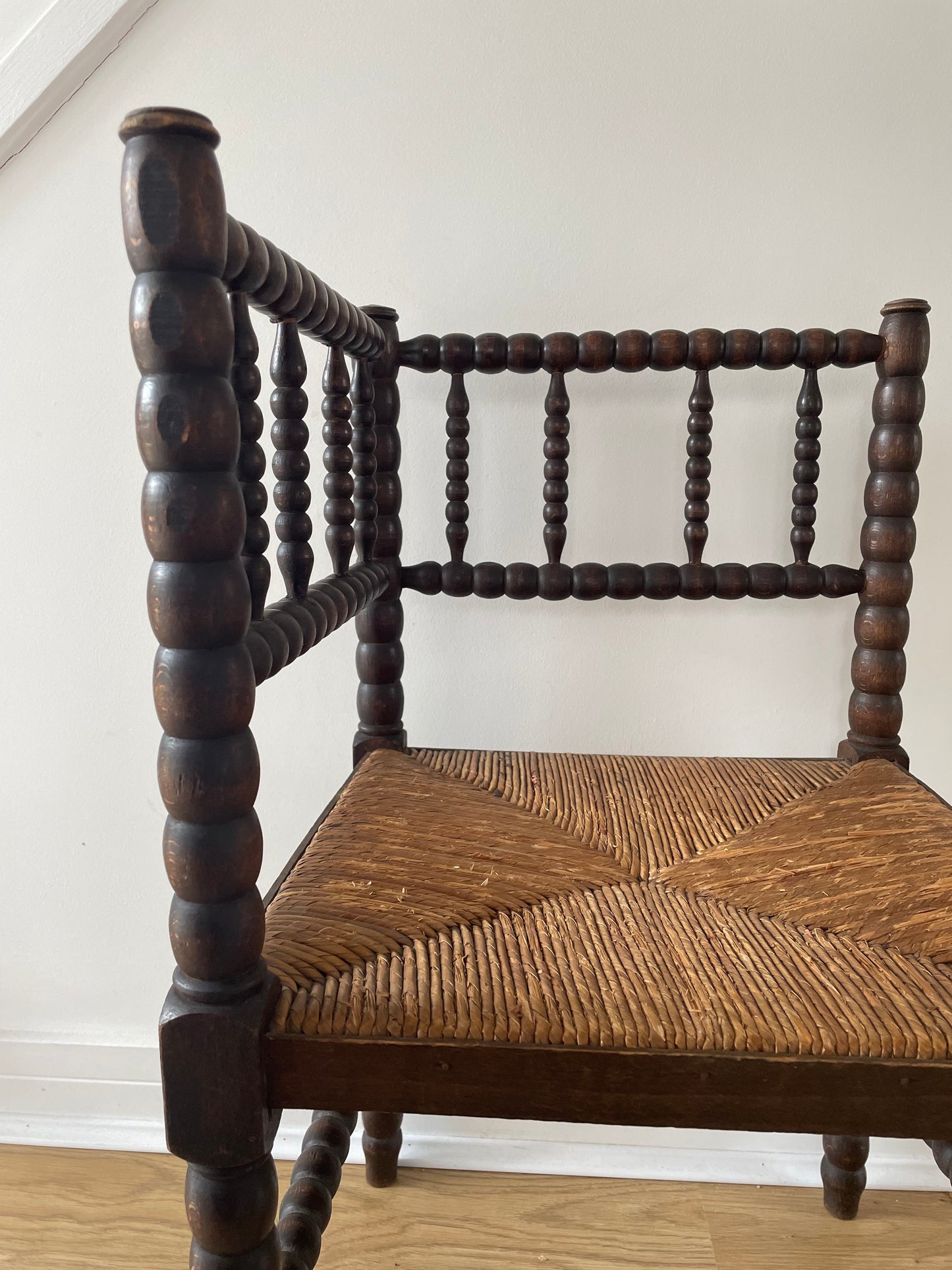 French bobbin wooden chair