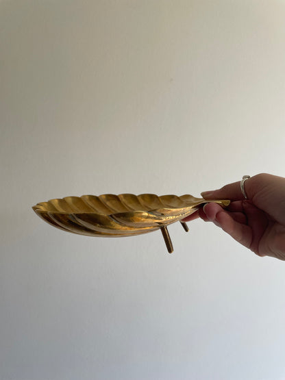 Brass shell trinket dish