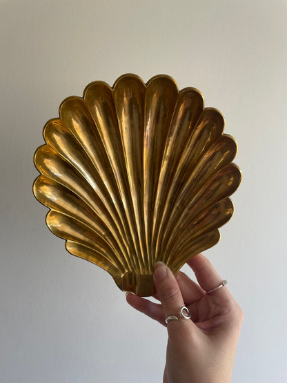 Brass shell trinket dish