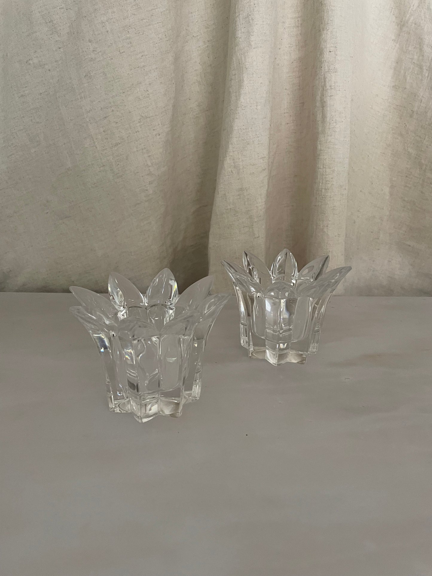 Crystal Italian glass tealight holders