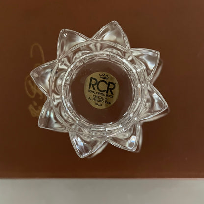 Crystal Italian glass tealight holders