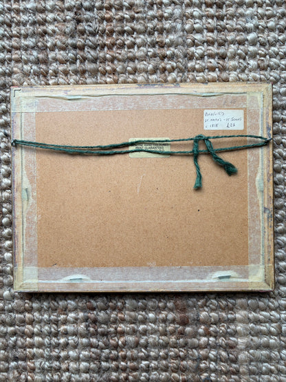 Antique framed engraving print of Bedford High Street, circa 1818