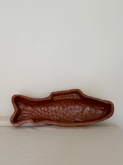 Terracotta ceramic vintage fish