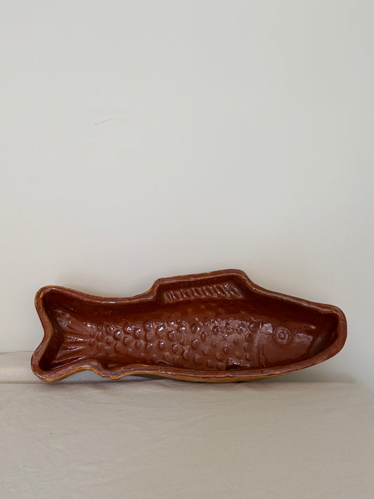 Terracotta ceramic vintage fish