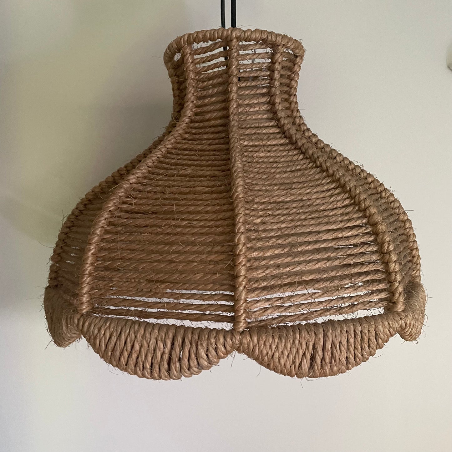 Vintage rope pendant lampshade