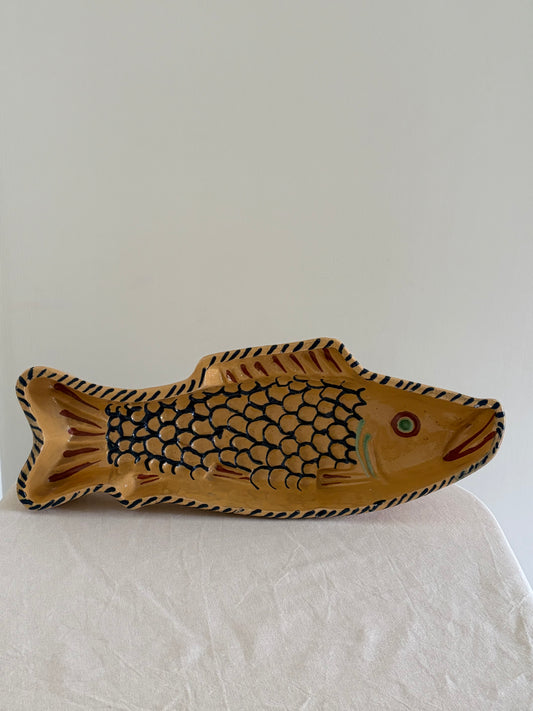 Yellow ceramic vintage fish