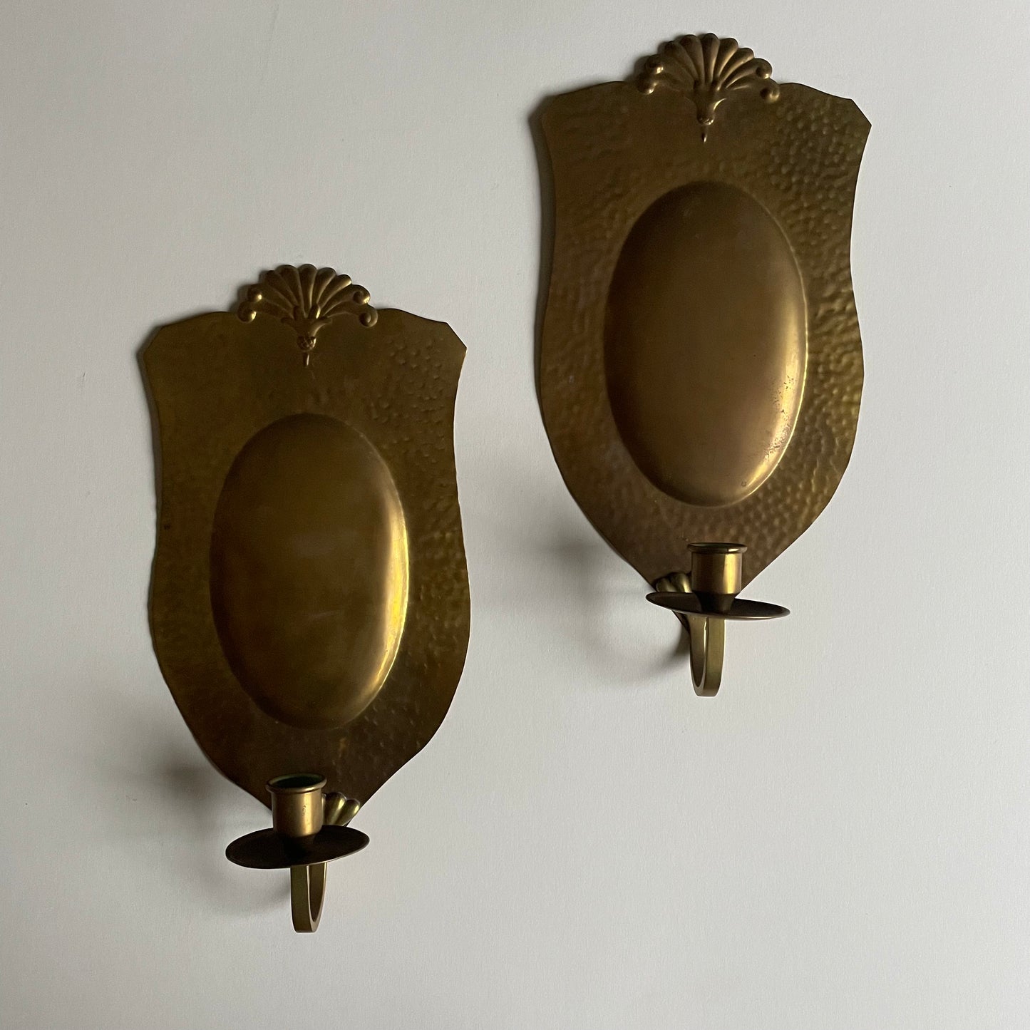 Pair of Swedish brass sconces by Knut Eriksson, Eskilstuna