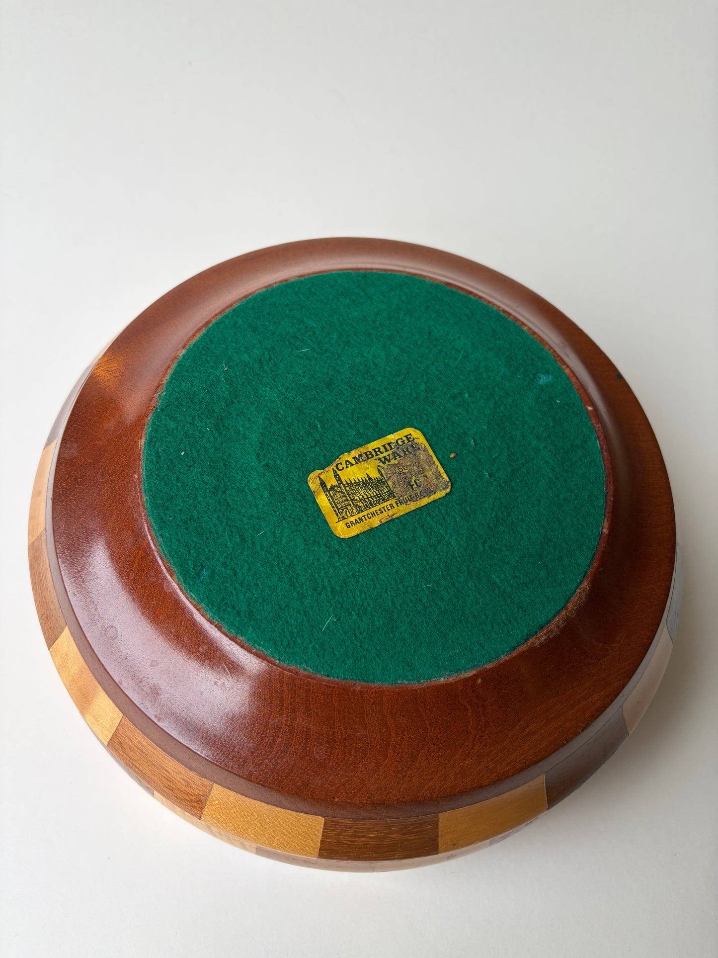 Vintage Cambridgeshire ware brown fruit bowl