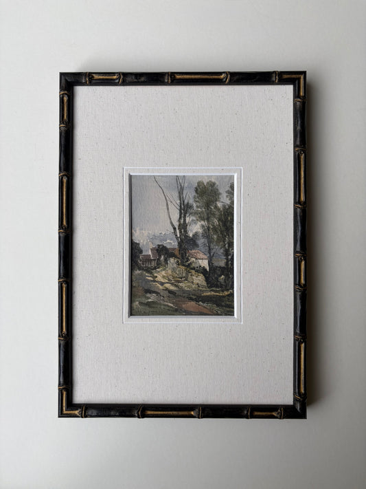 Framed country house and lane