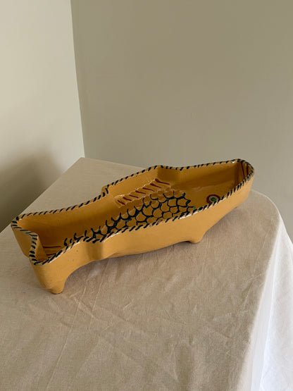 Yellow ceramic vintage fish