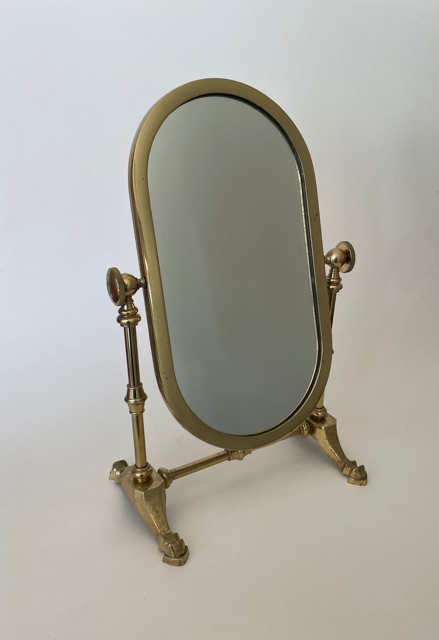 Brass vintage vanity mirror