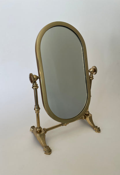 Brass vintage vanity mirror