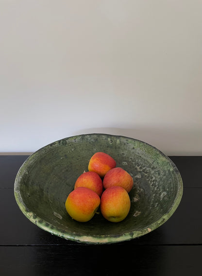 Vintage Tamegroute Moroccan green bowl
