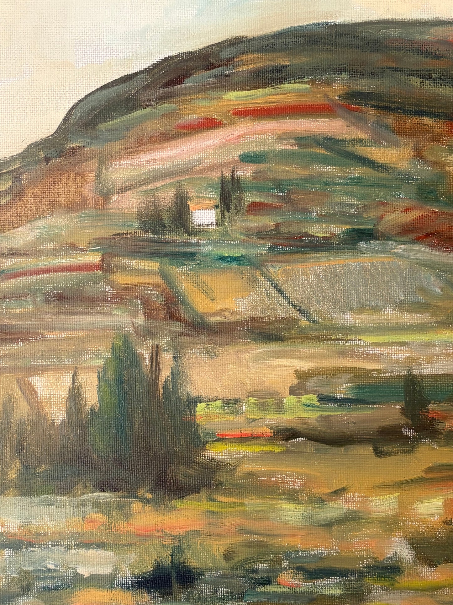 Vintage Green landscape of Provence, France