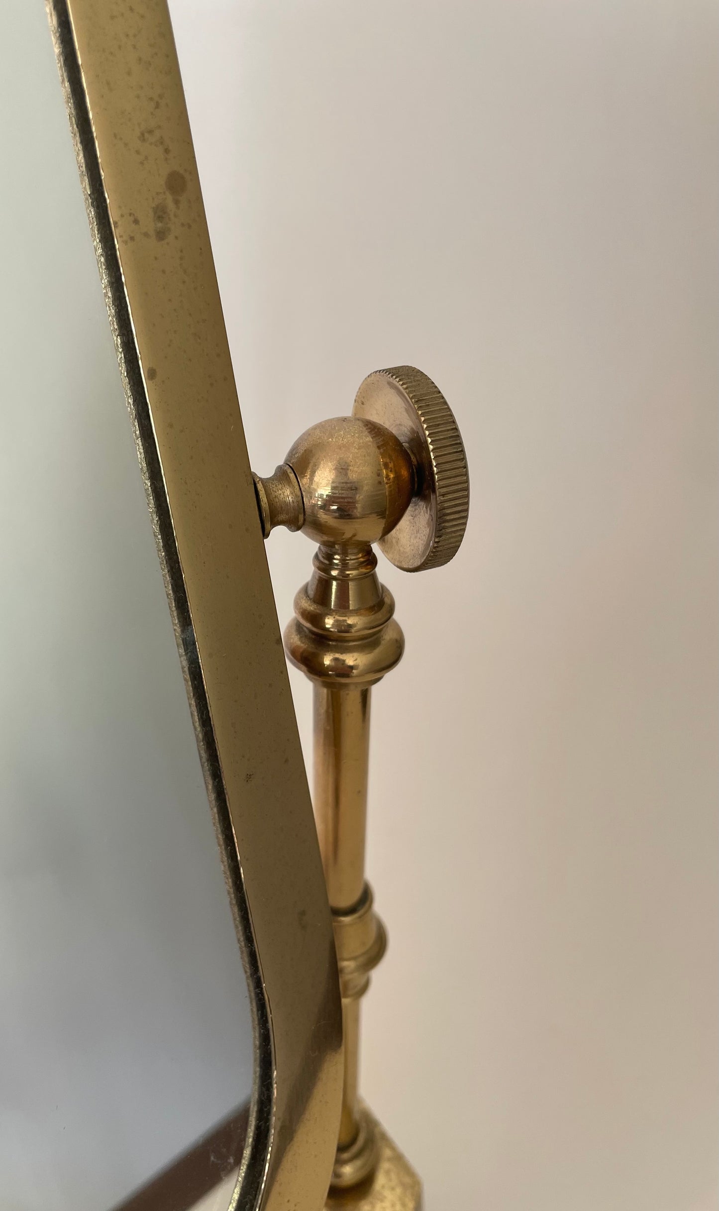 Brass vintage vanity mirror
