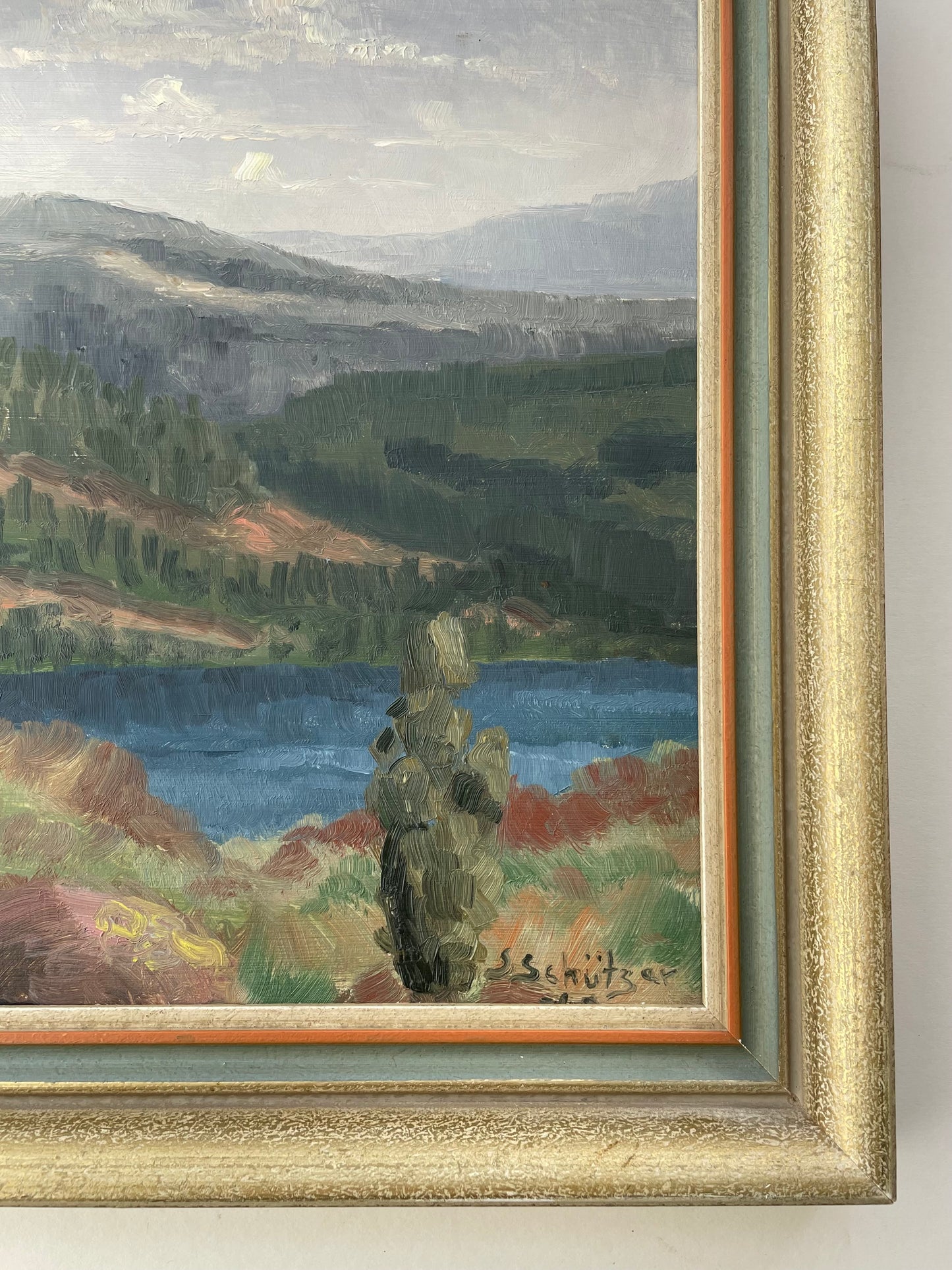 Mountain landscape oil painting by Sven Schützer-Branzén