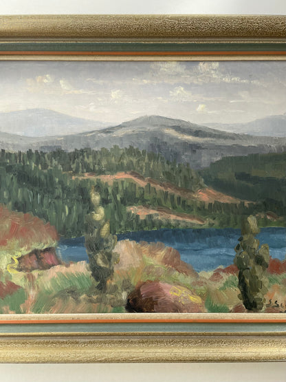 Mountain landscape oil painting by Sven Schützer-Branzén