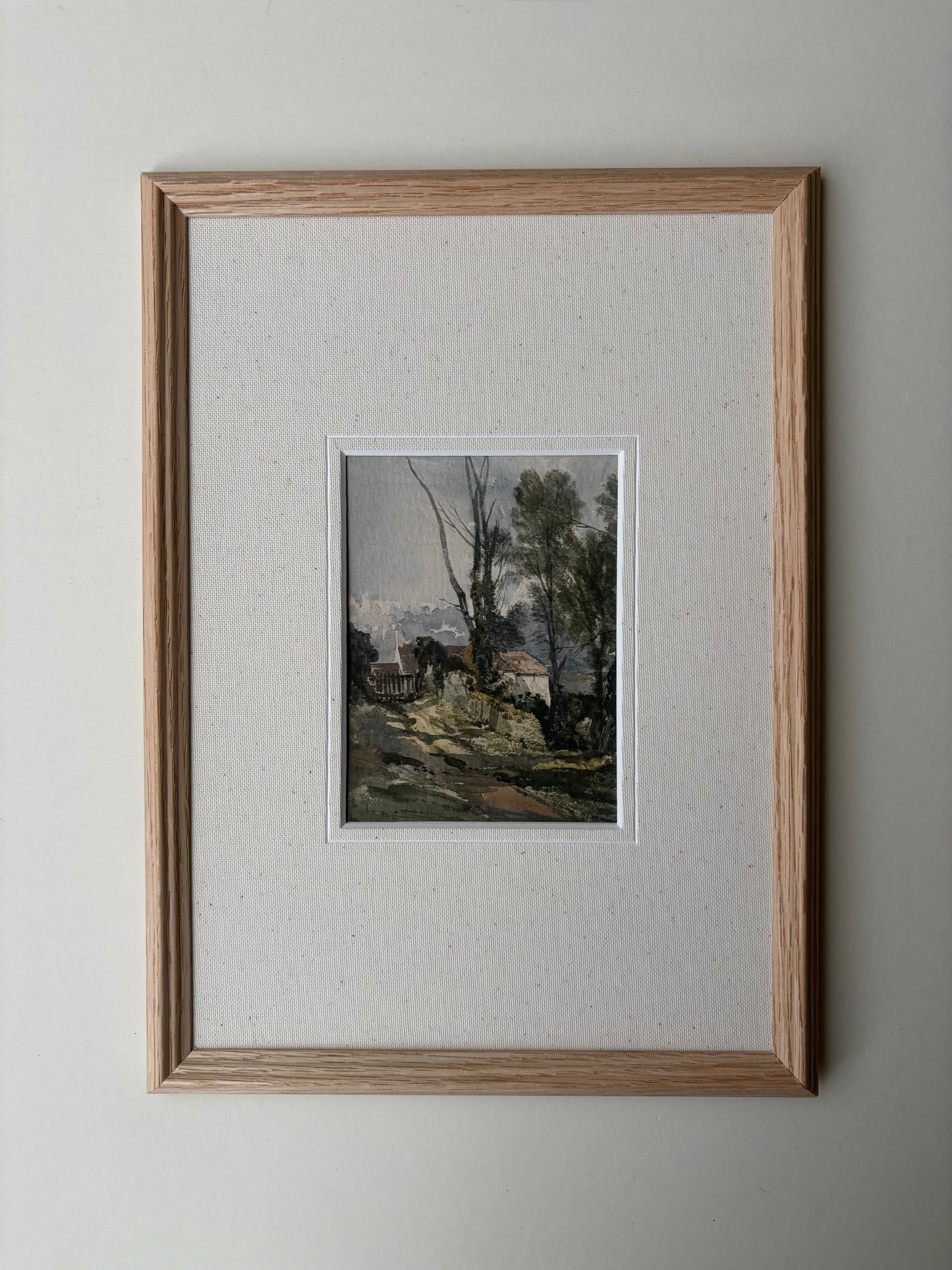 Framed country house and lane