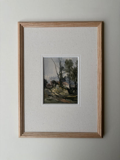 Framed country house and lane