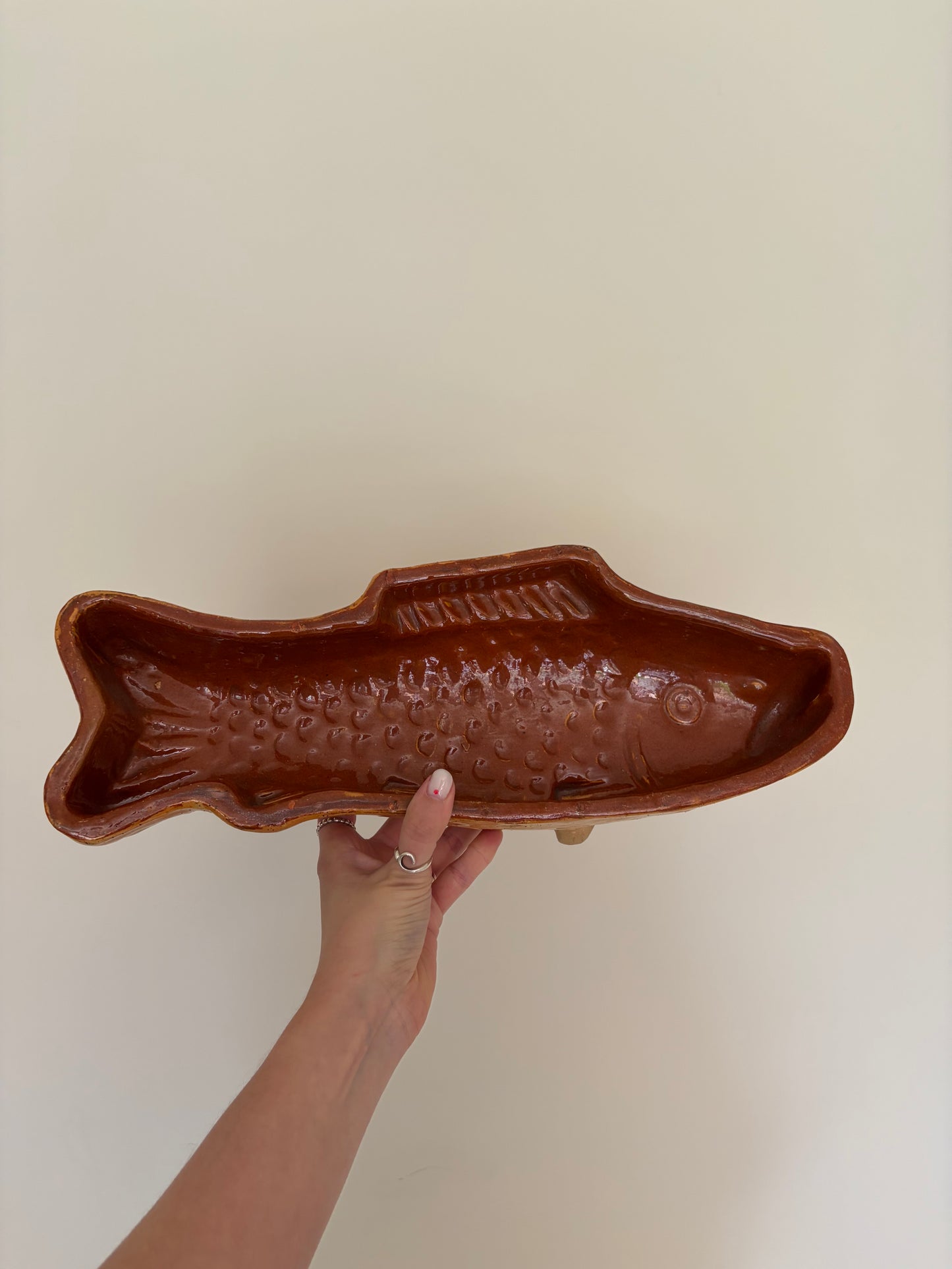 Terracotta ceramic vintage fish