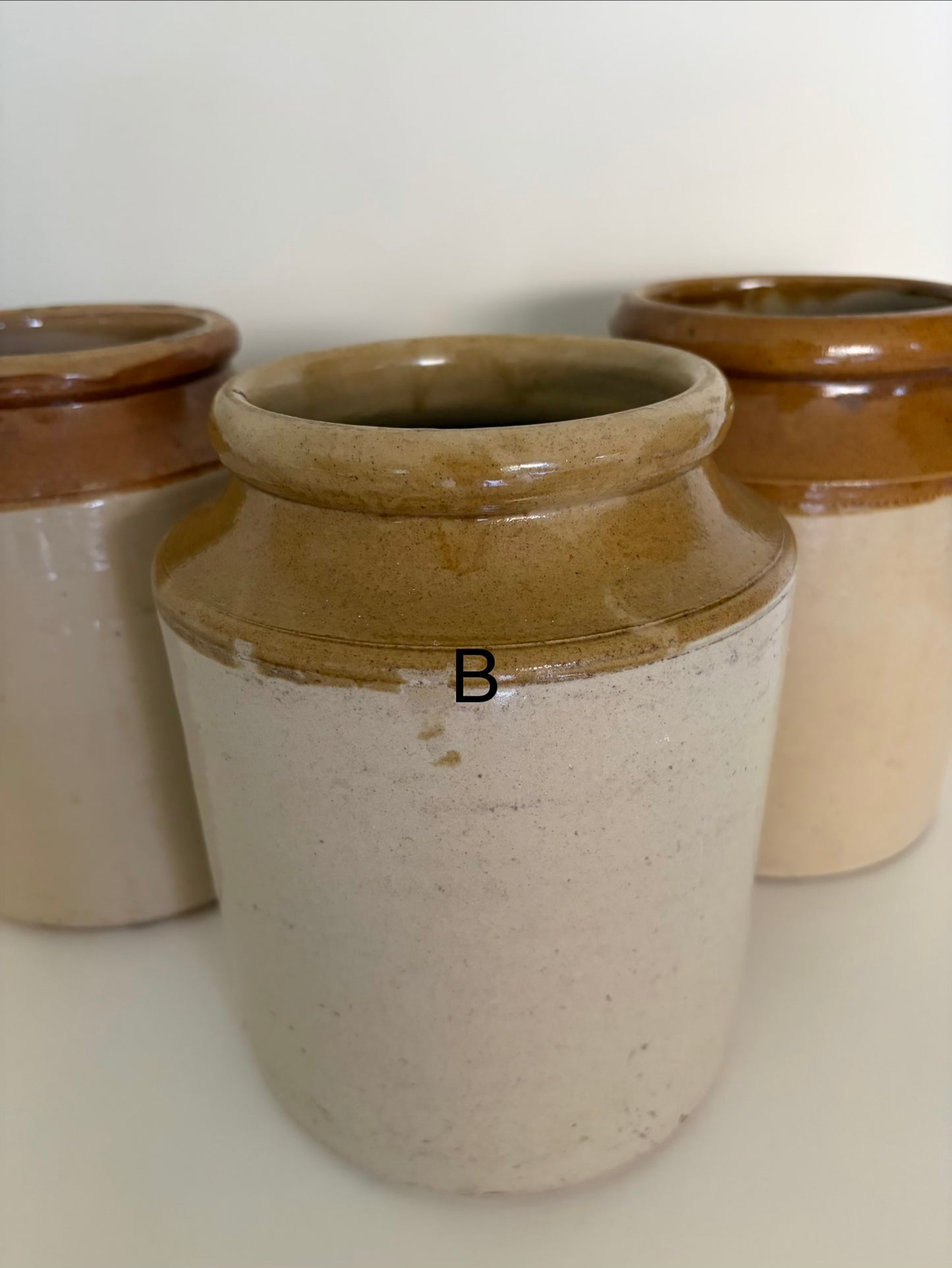 Vintage salt glazed stone pot