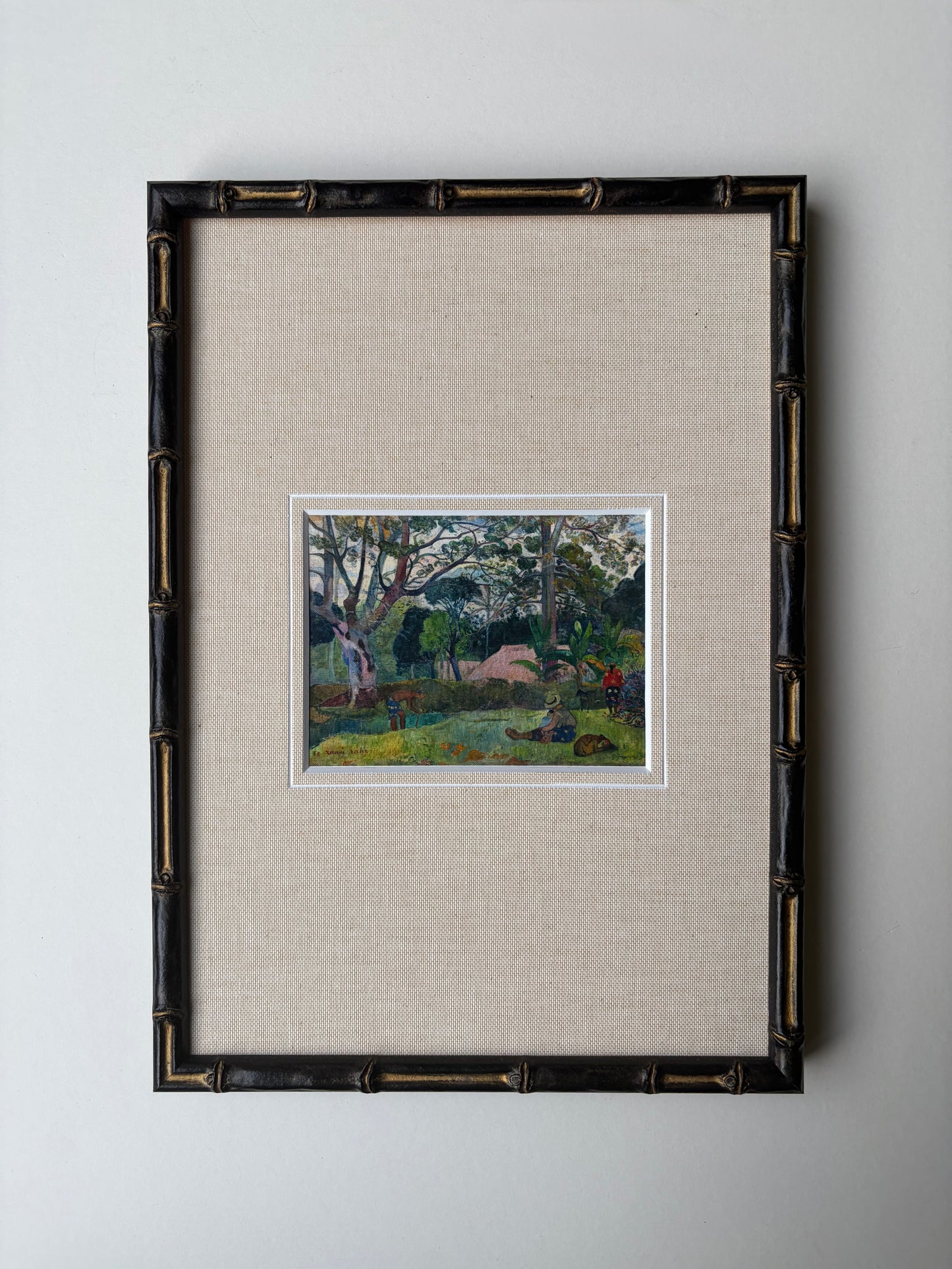 Framed tropical landscape with mount