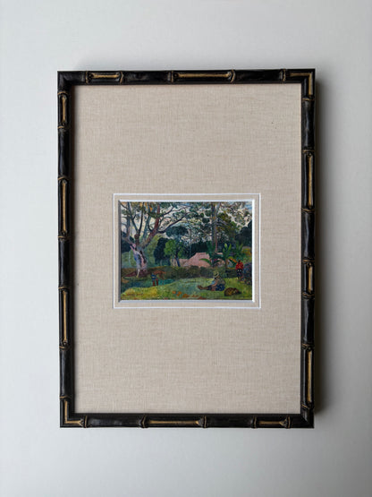 Framed tropical landscape with mount