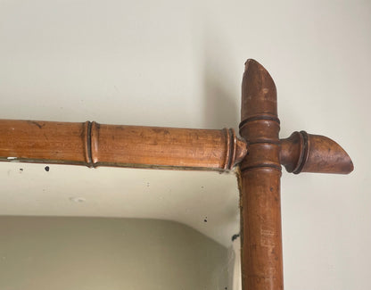French faux bamboo mirror