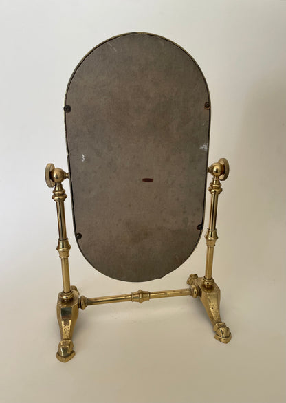 Brass vintage vanity mirror