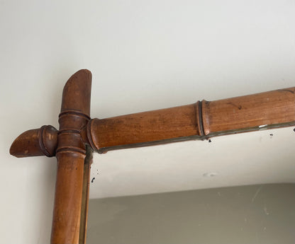 French faux bamboo mirror