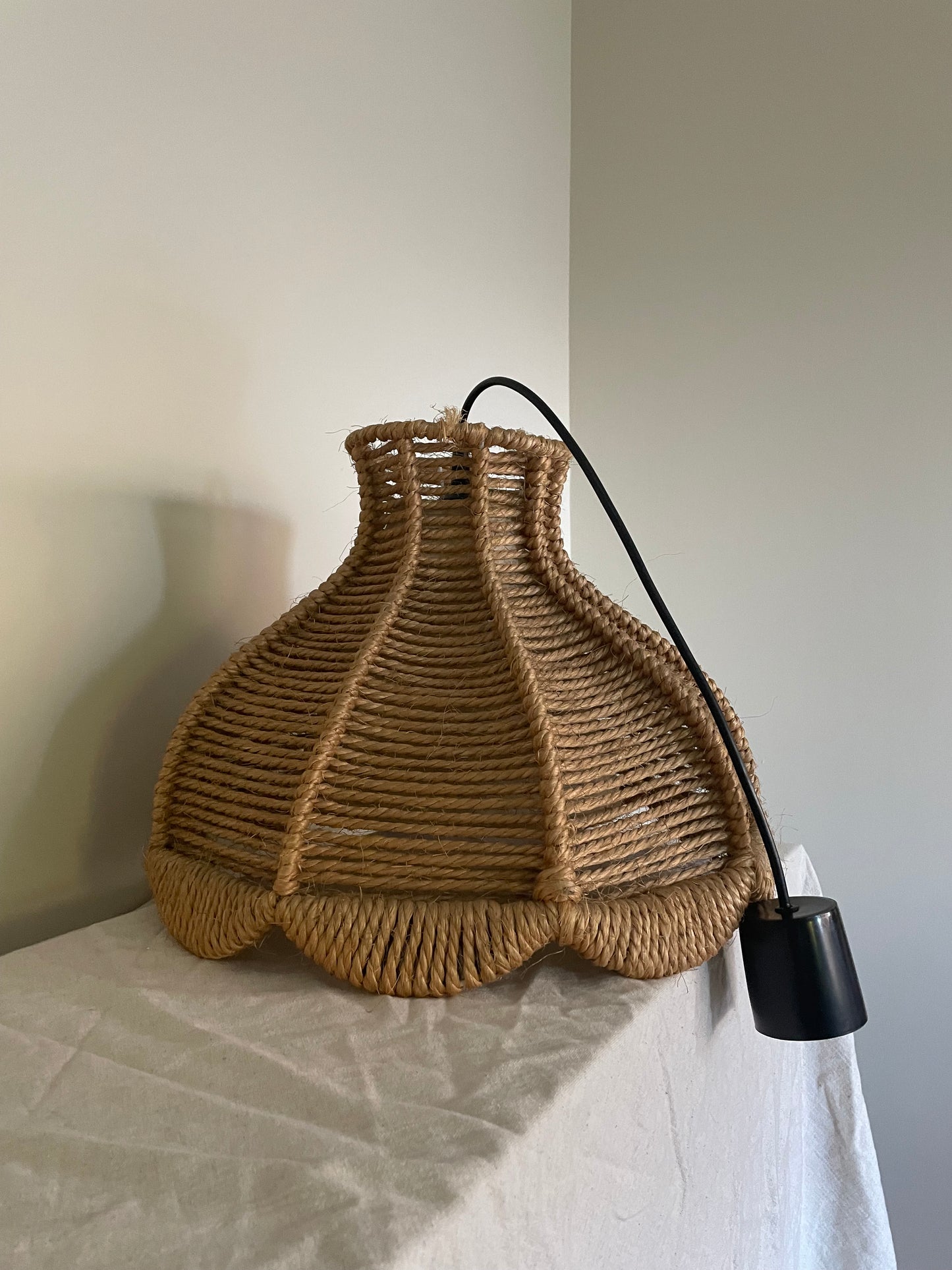 Vintage rope pendant lampshade