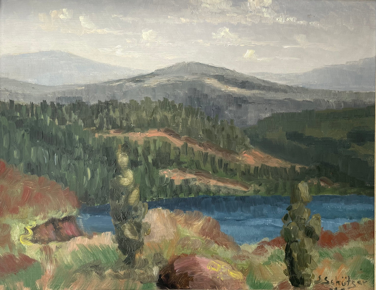 Mountain landscape oil painting by Sven Schützer-Branzén
