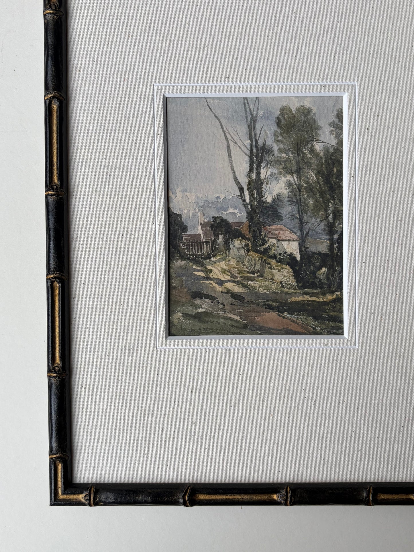 Framed country house and lane
