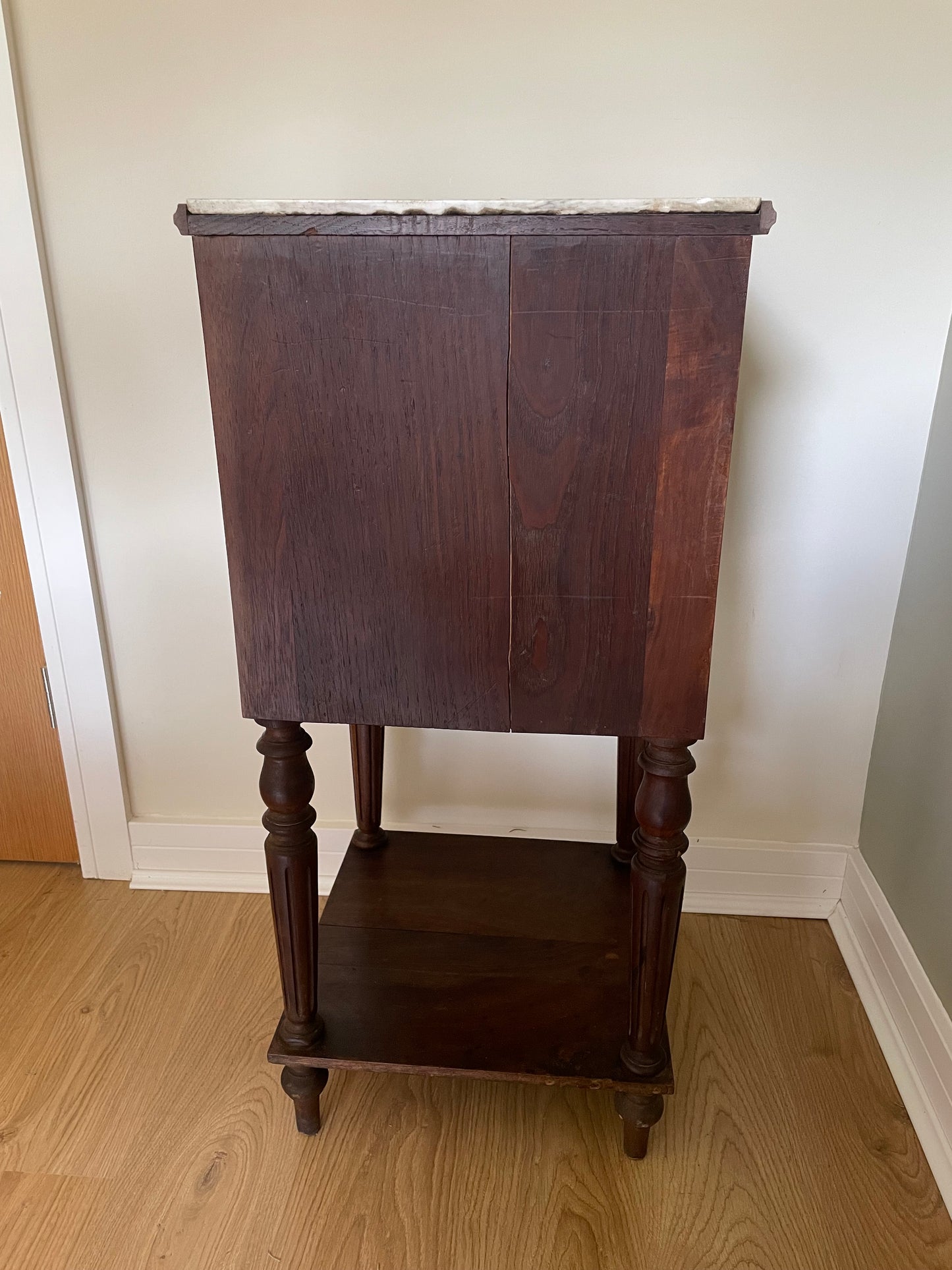 Antique French cabinet with marble top